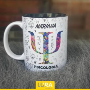 Caneca personalizada com interior colorido