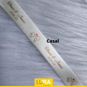 Fita de Cetim Personalizada Casal