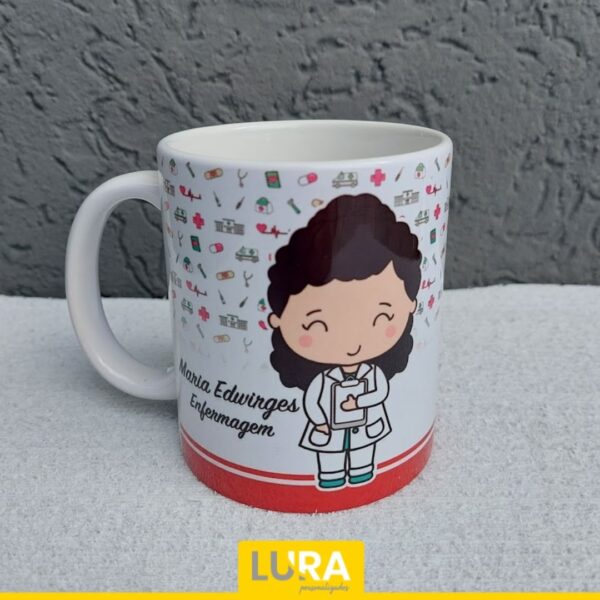 Caneca com tema Enfermeira Enfermagem